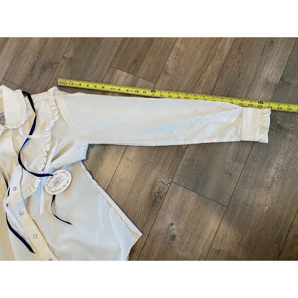 Rockmount Ranch Wear Womens M Western Shirt Cowboy Pearl Snap Ribbon Top READ - Picture 6 of 9